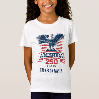 T-Shirt Aigle américain patriotique Joyeux 250e anniversai