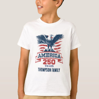 T-shirt Aigle américain patriotique Joyeux 250e anniversai