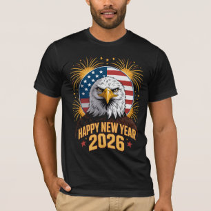 T-shirt Aigle américain patriotique Nouvel An 2026