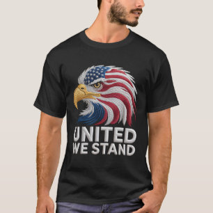 T-shirt Aigle Américain Patriotique Style Broderie Patriot