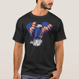 T-shirt Aigle Américain Volant Pour La Liberté Patriotique