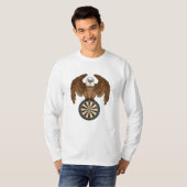 T-shirt Aigle aux fléchettes avec Dartboard (Devant entier)