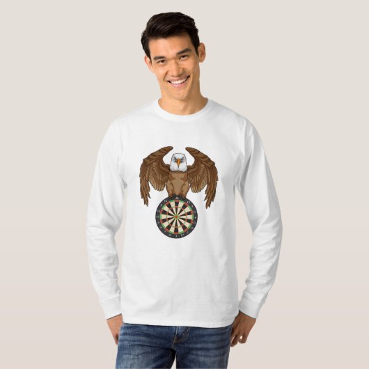 T-shirt Aigle aux fléchettes avec Dartboard (Devant entier)