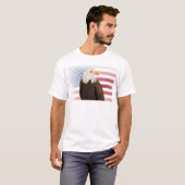 T-shirt Aigle avec drapeau américain (Devant entier)