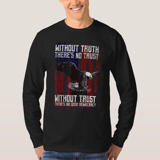 T-shirt Aigle avec drapeau américain (Devant)
