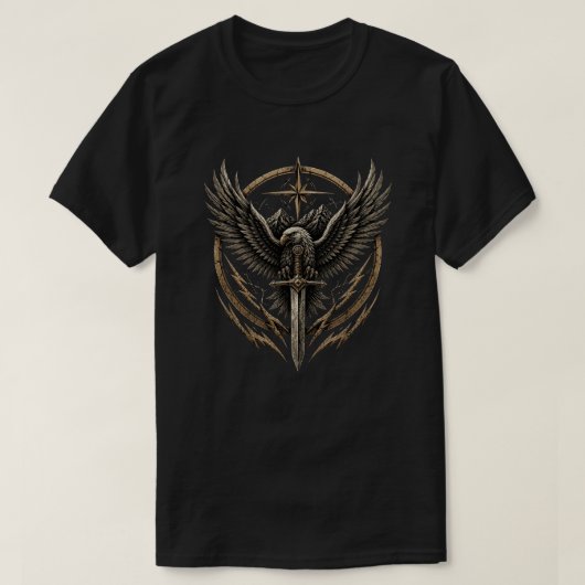 T-shirt Aigle avec épée (Design devant)