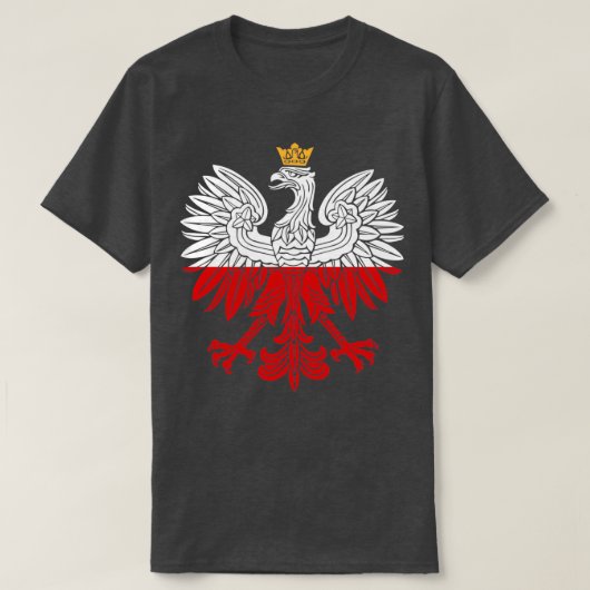 T-shirt Aigle blanc polonais Pologne Polska Design  (Design devant)