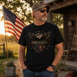 T-shirt Aigle bouclier du 250e anniversaire des États-Unis