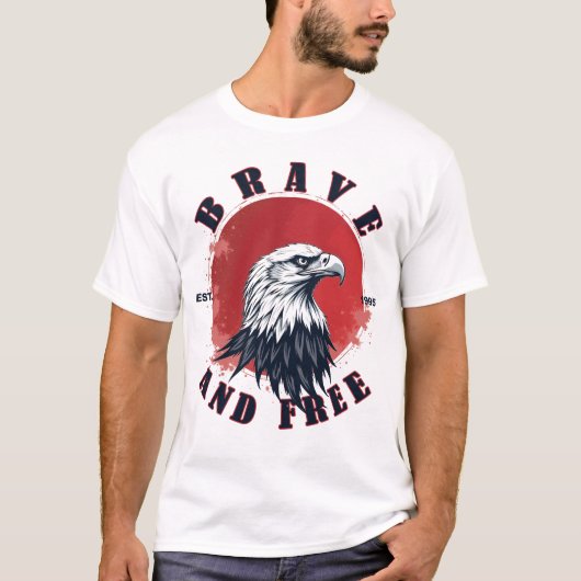 T-shirt Aigle Brave et Libre (Devant)