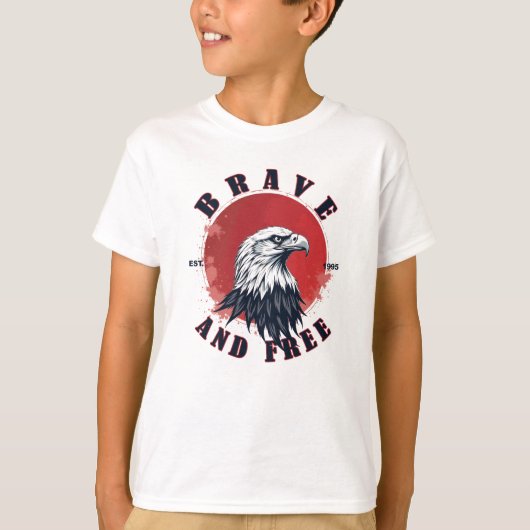 T-shirt Aigle Brave et Libre (Devant)