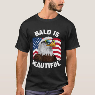 T-shirt Aigle chauve chauve est beau 4 juillet