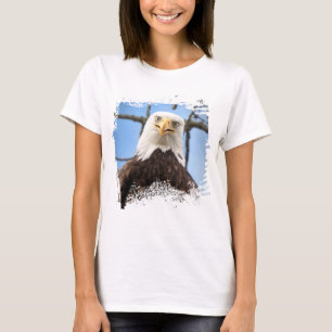 T-shirt Aigle chauve drôle fixe la faune Moderne