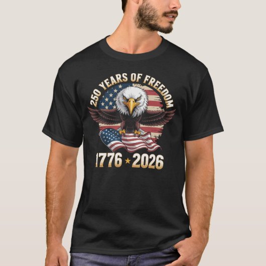 T-shirt Aigle de 250 ans de liberté (Devant)