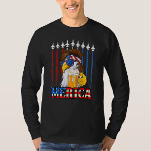 T-shirt Aigle de la Merica avec drapeau de l'Amérique de l