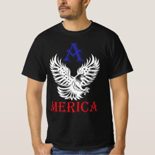 T-shirt Aigle de l'Amérique avec drapeau américain
