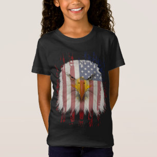 T-Shirt Aigle des États-Unis avec drapeau américain
