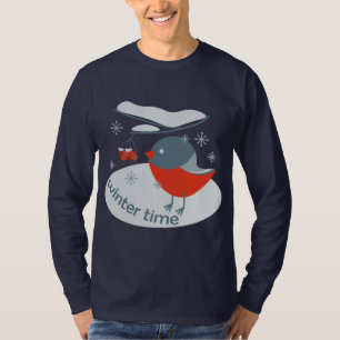 T-shirt Aigle d'hiver et canneberges rouges T-Shi