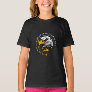 T-shirt Aigle d'or avec étoiles et citation