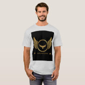 T-shirt Aigle doré avec image de texte Wings Feeling Good (Devant entier)
