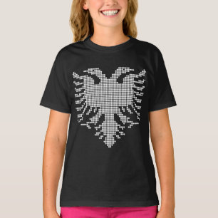 T-shirt Aigle double albanais Emblème au pointillisme