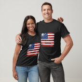 T-shirt aigle drapeau américain (Unisexe)