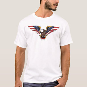 T-Shirt Aigle Drapeau Américain Aigle chauve pat