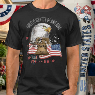 T-shirt Aigle du 250e anniversaire des États-Unis d'Amériq