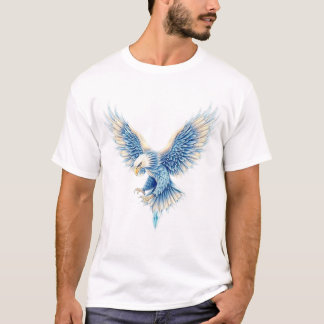 T-shirt Aigle en flammes - Illustration numérique détaillé