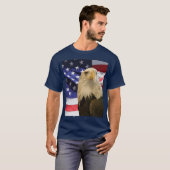 T-shirt Aigle et drapeau américains (Devant entier)