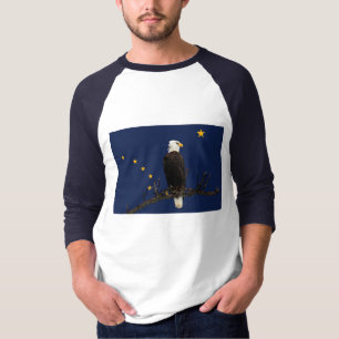 T-shirt Aigle Et Drapeau De L'Alaska