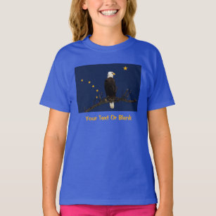 T-shirt Aigle Et Drapeau De L'Alaska