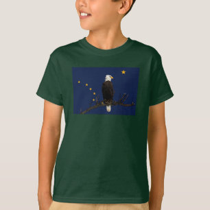 T-shirt Aigle Et Drapeau De L'Alaska