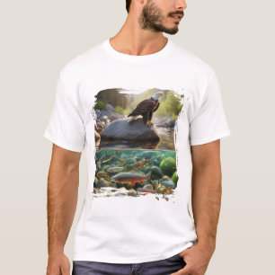 T-shirt Aigle et Truite de Rivière