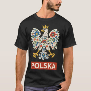 T-shirt Aigle Floral Folklorique Polonais Polska