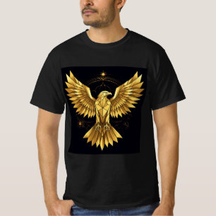 T-shirt Aigle Géométrique Doré