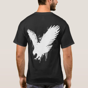 T-shirt aigle grafiteada