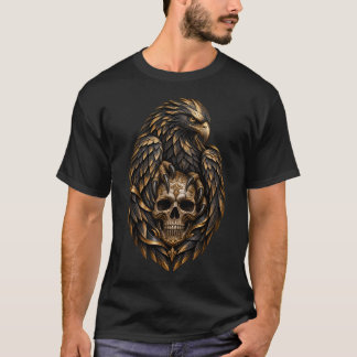 T-shirt Aigle Graphique Streetwear Gothique Crâne Héritage