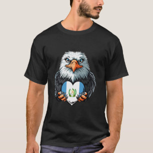 T-shirt Aigle guatémaltèque Drapeau guatémaltèque Cœur Fie