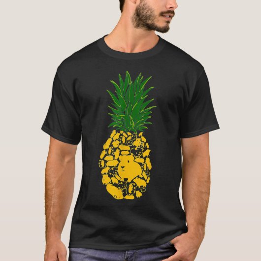 T-shirt Aigle Guinée Cochons ananas Forme d'ananas Cochon (Devant)