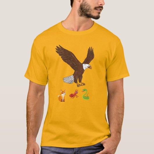 T-shirt Aigle majestueux à travers un ciel orageux (Devant)