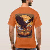 T-shirt "Aigle Majestueux : Scales et Flames complexes (Dos)