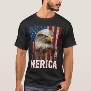 T-shirt Aigle Merica Drapeau Patriotique Usa Aigle De La L