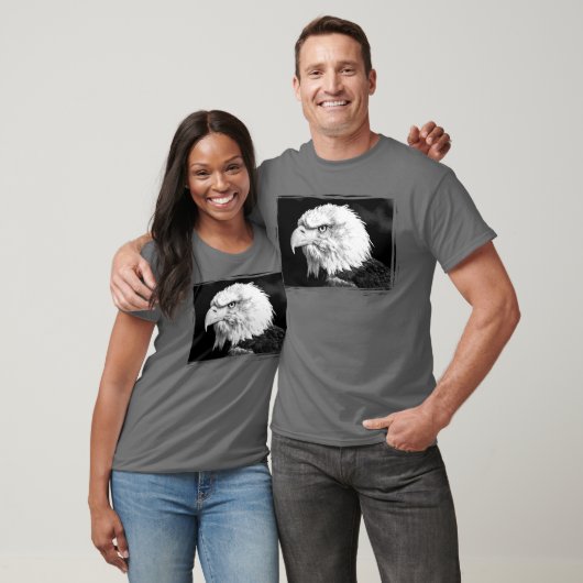 T-shirt Aigle Modèle Élégant gris foncé Ajouter image (Unisexe)