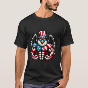 T-shirt Aigle Musclé USA Fête de l'Indépendance Américaine
