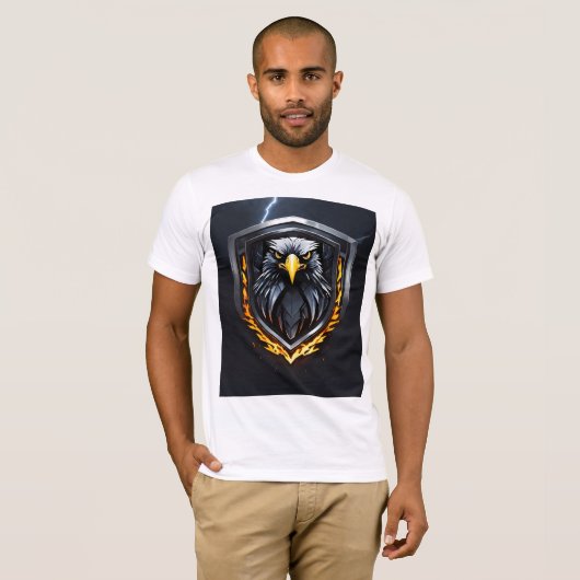 T-shirt Aigle noir en colère (Devant entier)