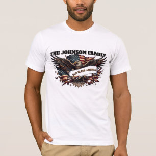 T-shirt Aigle ondulé personnalisé entrelacé