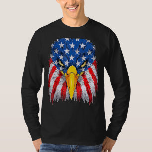 T-shirt Aigle patriotique 4 juillet Drapeau américain amér