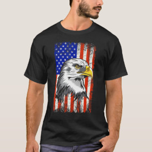 T-shirt Aigle patriotique 4 juillet États-Unis Drapeau amé