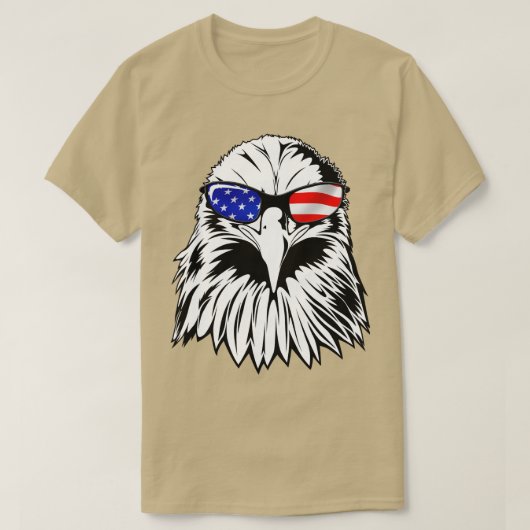 T-shirt Aigle patriotique Amérique 4 juillet drapeau améri (Design devant)