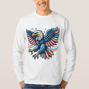 T-shirt Aigle patriotique avec Drapeau américain